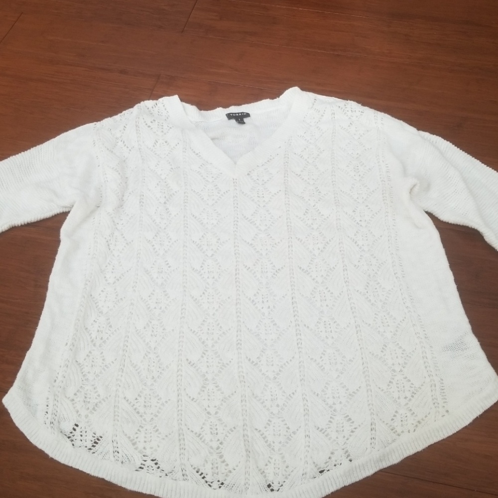White Knit Torrid Sweater